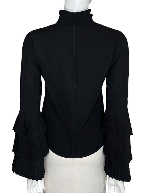 Blusa Why Dress Plisada Negro - Talla S
