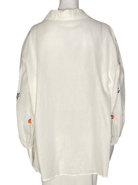 Blusa Tesoro Tps Estampado Concha de mar Blanco - Talla XL