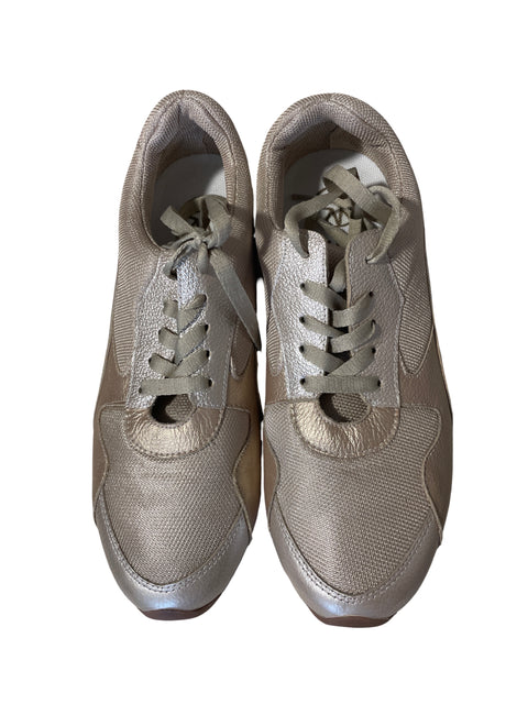 Zapato Mussi Plataforma Cordones Dorado - Talla 38