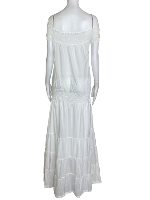 Vestido Tesoro Tps Midi Ajustado Blanco - Talla L