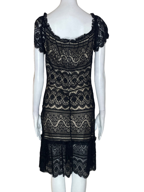 Vestido Alexia Admor Tejido Troquelado Negro - Talla M