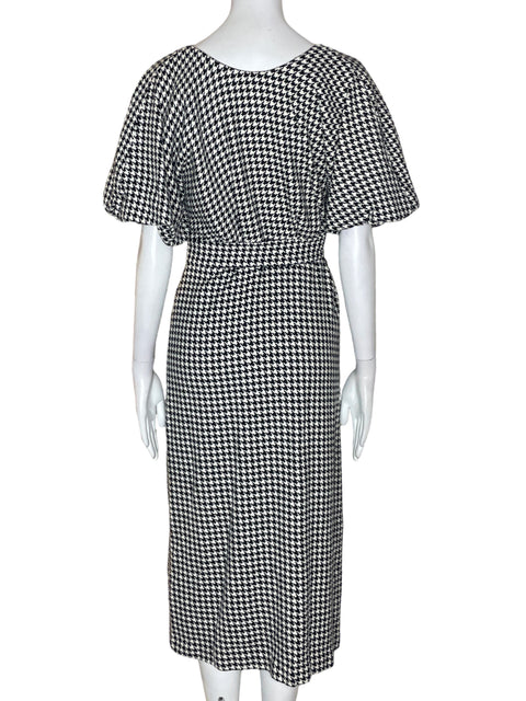 Vestido Zara Midi Estampado Negro - Talla S