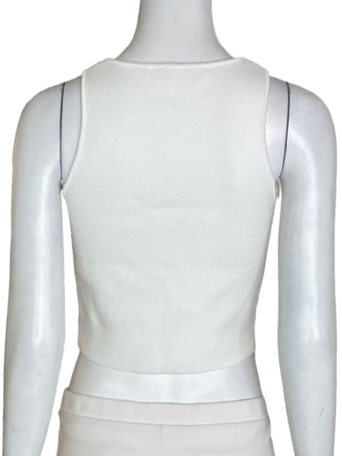 Blusa Zara Sin mangas Crop Blanco - Talla XS