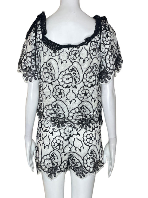 Romper Luxxel Tejido Ruchas Blanco - Talla S