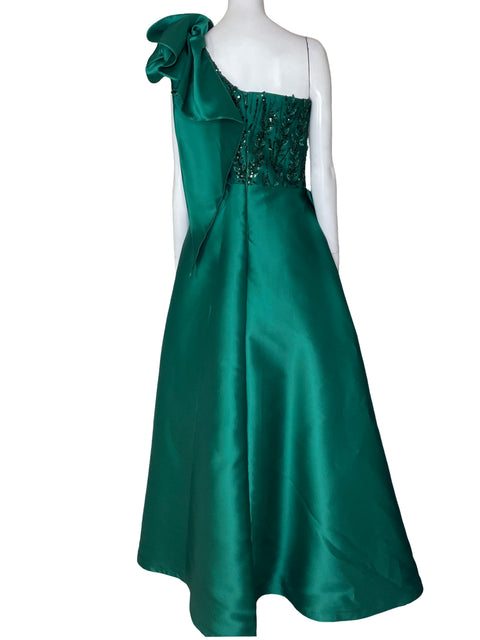 Vestido De Fiesta Santos Jorge Lentejuelas Verde - Talla S