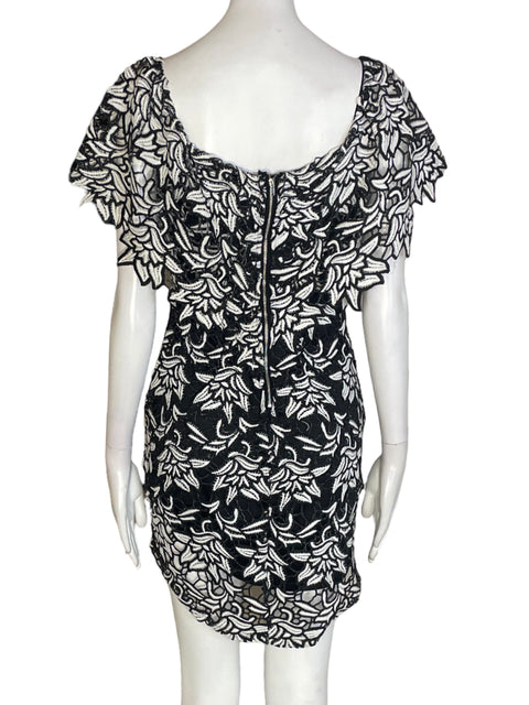 Vestido Tesoro Tps Tejido Zipper Blanco - Talla S