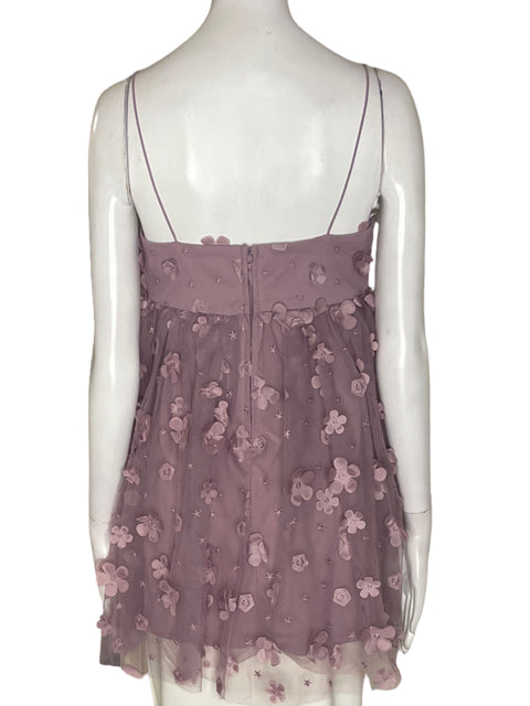 Blusa Trixxi Tiras Apliques Morado - Talla XS