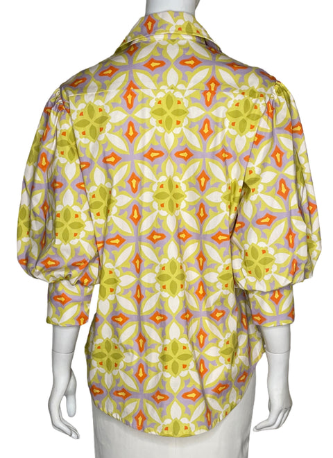 Blusa Silka Estampado Amarillo - Talla M