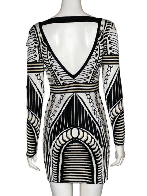 Vestido Wow Couture Estampado Negro - Talla L