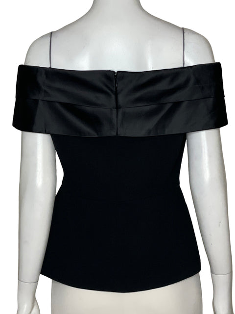 Blusa Adrianna Papell Crepé Negro - Talla 4