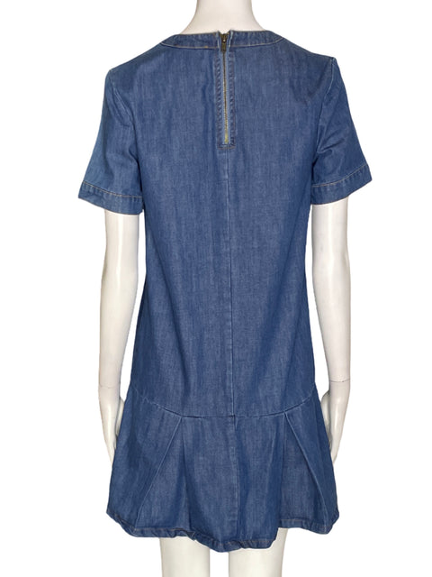 Vestido Sugar+ Lips Manga corta Cuello redondo Azul - Talla S