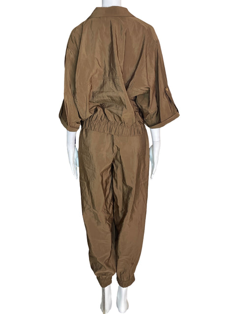 Conjunto Zara Chaqueta/pantalon Botones Marrón - Talla M