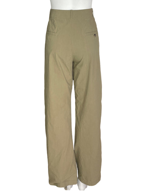 Pantalón Zara Recto Wide-leg Beige - Talla M