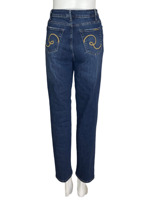 Pantalón Renata Lozano Recto Wide-leg Azul - Talla 38