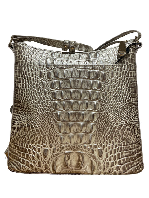 Cartera Brahmin Melbourne Katie Crossbody Texturizado Beige - Talla U