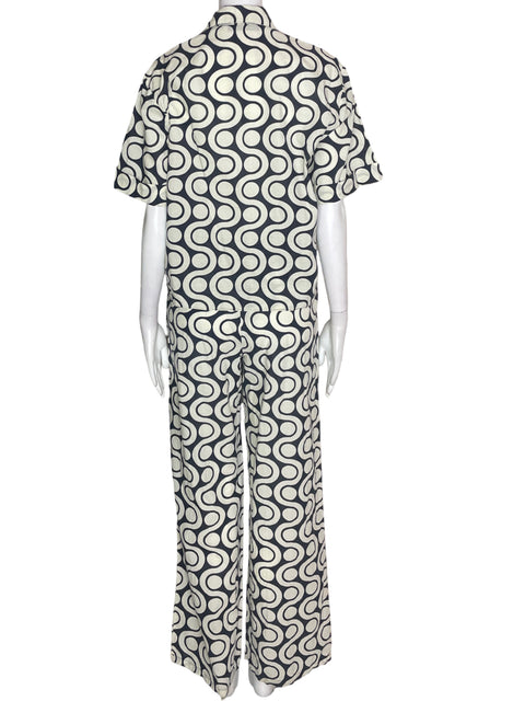 Conjunto Zara Estampado Camisa/pantalon Negro - Talla XS