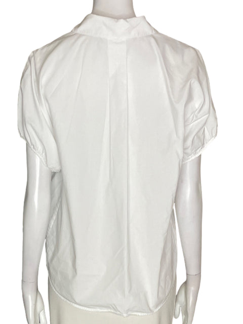 Blusa Zara Liso Manga corta Blanco - Talla M