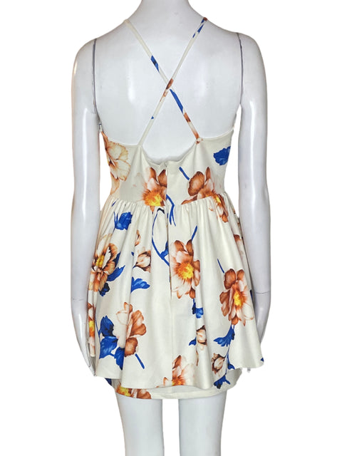 Vestido Wyldr Mini Estampado Tiras Naranja - Talla S