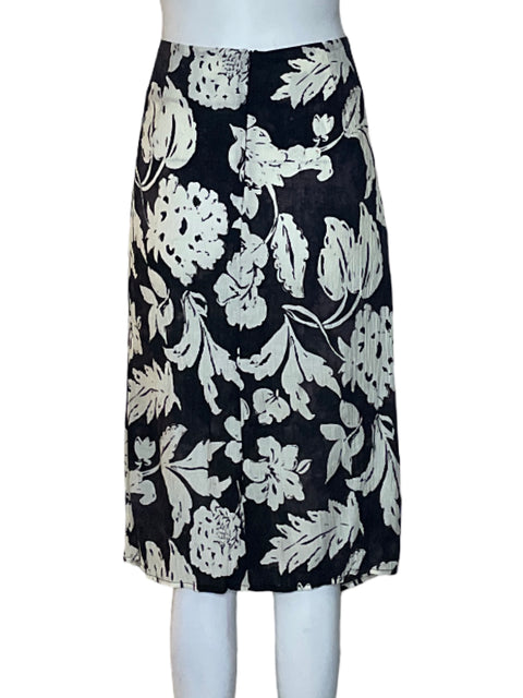 Falda Mng Flores Estampado Morado. - Talla XL