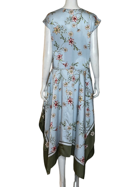 Vestido Ralph Lauren Floral Maxi Azul - Talla 6