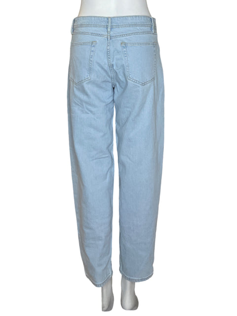 Pantalón Forriel Recto Wide-leg Azul - Talla 8