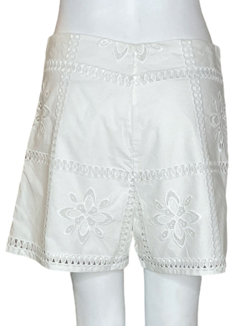 Short Adriana Fernandez Tejido Liso Blanco - Talla M