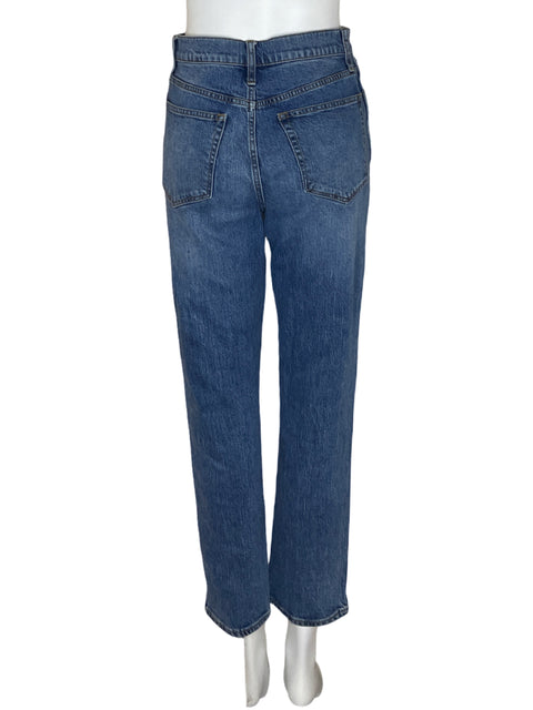 Pantalón J. Crew Prelavado Recto Azul - Talla 26