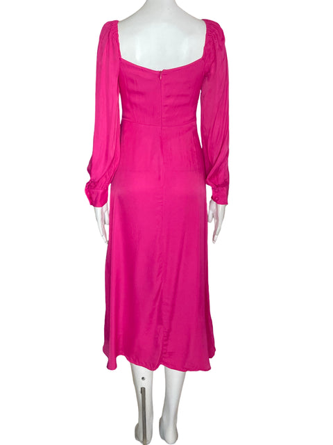 Vestido Farm Abullonado Ajustado Rosado - Talla XS
