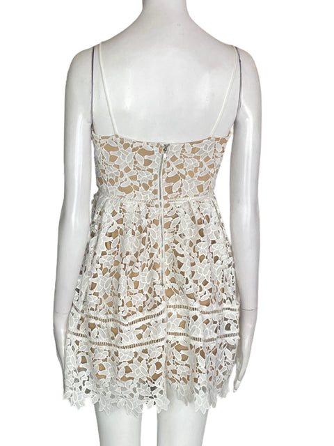 Vestido L'atiste Tejido Tiras Mini Blanco - Talla S