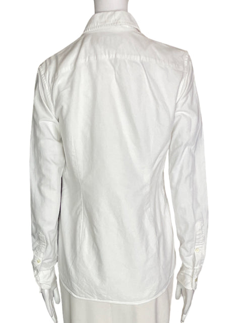 Blusa Ralph Lauren Camisa Slim fit Manga larga Blanco - Talla S