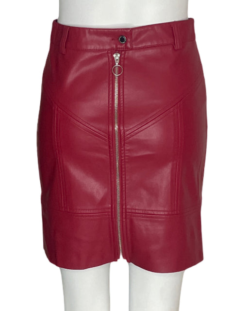 Falda Morgan Mini Cuerina Rojo - Talla 34