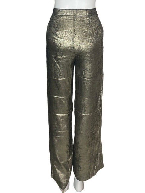 Pantalón Naf Naf Satinado Bolsillo Dorado - Talla 4