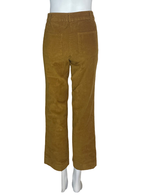 Pantalón Julie Jolie Recto Plisado Marrón - Talla 34