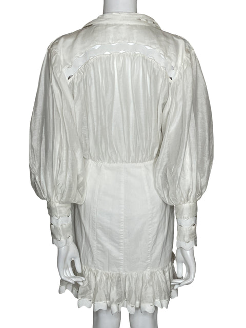 Vestido Ina Ina Troquelado Midi Blanco - Talla L