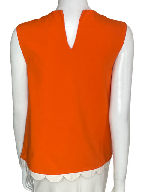 Blusa Victoria Beckham Apliques Cuello redondo Sin mangas Naranja - Talla M