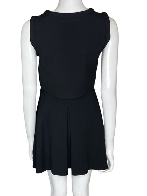 Vestido Maje Transparente Midi Sin mangas Negro - Talla 0