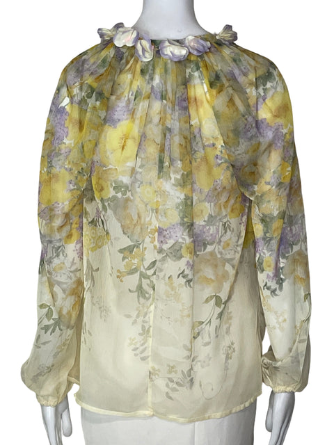 Blusa Via Vai Estampado Floral Morado - Talla M