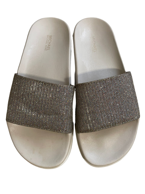 Sandalia Michael Kors Brillo Plateado - Talla 7