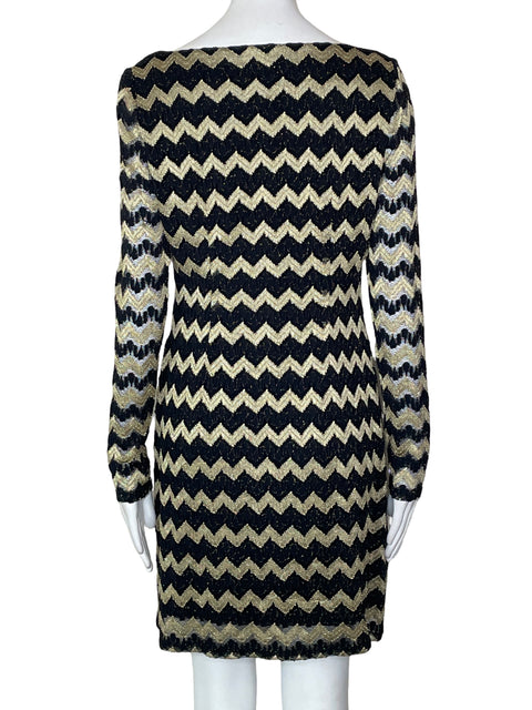 Vestido Nine West Metalizado Dorado - Talla 6