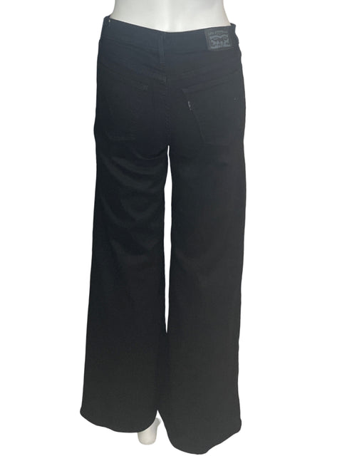 Pantalón Levi's Recto Wide leg Bolsillo Negro - Talla 26