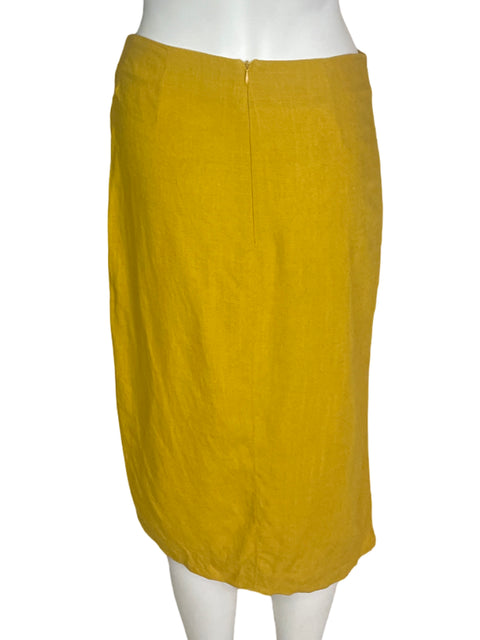 Falda Zara Amarrado Cruzado Amarillo - Talla S