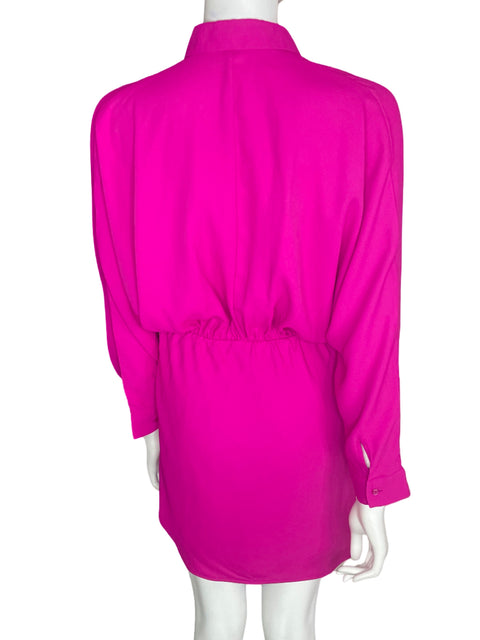 Vestido Express Liso Manga larga Suelto Rosado - Talla S