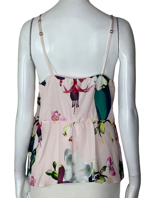Blusa By Ted Baker Estampado Floral Rosado - Talla M