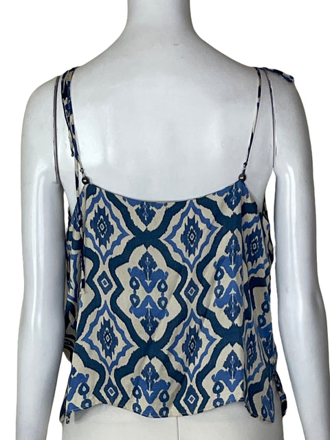 Blusa Zara Estampado Azul - Talla L