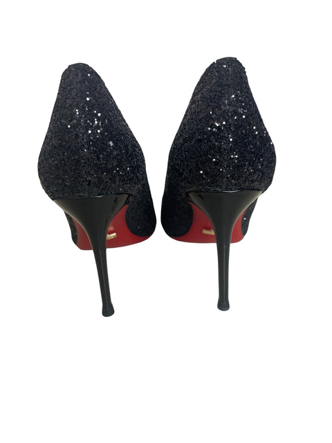 Zapato Hl Tino Tacón alto Pedreria Brillo Negro - Talla 9
