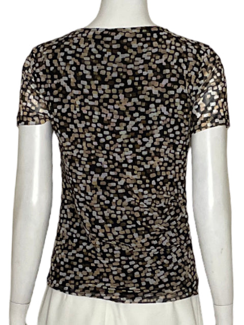 Blusa Tesoro Tps Mesh Estampado Marrón - Talla S