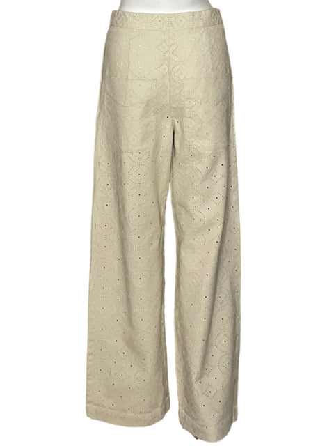 Pantalón Anímale Eyelet High-waist Beige - Talla 38