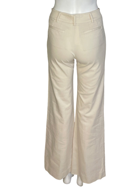 Pantalón Red Valentino Recto Wide-leg Bolsillo Beige - Talla 40