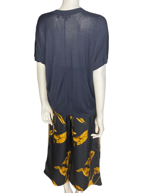 Conjunto Ted Baker Estampado Cuello v Manga larga Azul - Talla 4