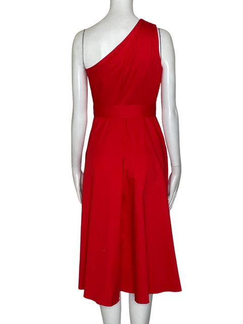Vestido Kate Spade Asimétrico Midi Rojo - Talla 4